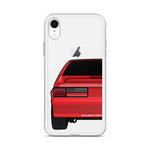 87-93 Red Hatchback iPhone Case (Rear) - 5ohNation