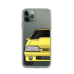 87-93 Yellow Foxbody iPhone Case (Front) - 5ohNation