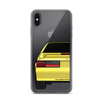 87-93 Yellow Hatchback iPhone Case (Rear) - 5ohNation