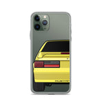 87-93 Yellow Hatchback iPhone Case (Rear) - 5ohNation