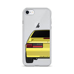 87-93 Yellow Hatchback iPhone Case (Rear) - 5ohNation
