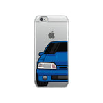 87-93 Blue Foxbody iPhone Case (Front) - 5ohNation