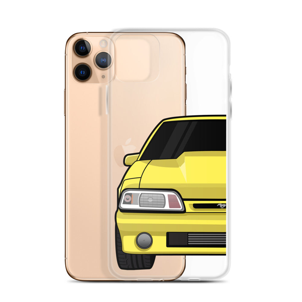 87-93 Yellow Foxbody iPhone Case (Front) - 5ohNation