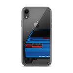 87-93 Blue Hatchback iPhone Case (Rear) - 5ohNation