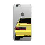87-93 Yellow Hatchback iPhone Case (Rear) - 5ohNation