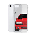 87-93 Red Foxbody iPhone Case (Front) - 5ohNation