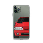 87-93 Red Foxbody iPhone Case (Front) - 5ohNation