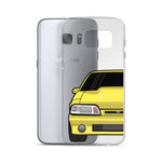 87-93 Yellow Foxbody Samsung Case (Front) - 5ohNation