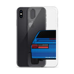 87-93 Blue Hatchback iPhone Case (Rear) - 5ohNation