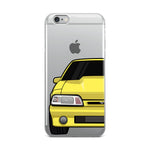 87-93 Yellow Foxbody iPhone Case (Front) - 5ohNation