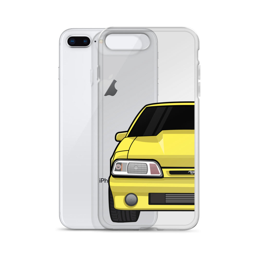 87-93 Yellow Foxbody iPhone Case (Front) - 5ohNation