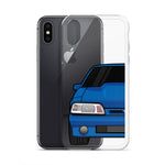 87-93 Blue Foxbody iPhone Case (Front) - 5ohNation