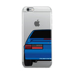 87-93 Blue Hatchback iPhone Case (Rear) - 5ohNation