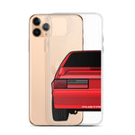 87-93 Red Hatchback iPhone Case (Rear) - 5ohNation