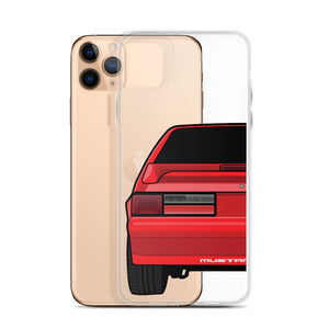 87-93 Red Hatchback iPhone Case (Rear) - 5ohNation