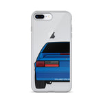87-93 Blue Hatchback iPhone Case (Rear) - 5ohNation