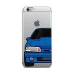 87-93 Blue Foxbody iPhone Case (Front) - 5ohNation
