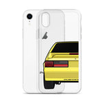 87-93 Yellow Hatchback iPhone Case (Rear) - 5ohNation