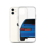 87-93 Blue Hatchback iPhone Case (Rear) - 5ohNation