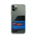88-93 Notchback Blue iPhone Case (Rear) - 5ohNation