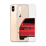87-93 Red Hatchback iPhone Case (Rear) - 5ohNation