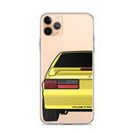 87-93 Yellow Hatchback iPhone Case (Rear) - 5ohNation