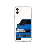 87-93 Blue Foxbody iPhone Case (Front) - 5ohNation