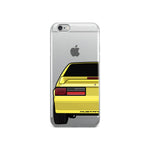87-93 Yellow Hatchback iPhone Case (Rear) - 5ohNation
