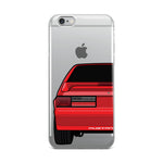 87-93 Red Hatchback iPhone Case (Rear) - 5ohNation