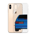 87-93 Blue Hatchback iPhone Case (Rear) - 5ohNation
