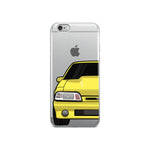 87-93 Yellow Foxbody iPhone Case (Front) - 5ohNation