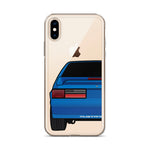 87-93 Blue Hatchback iPhone Case (Rear) - 5ohNation