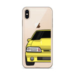 87-93 Yellow Foxbody iPhone Case (Front) - 5ohNation