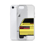 87-93 Yellow Hatchback iPhone Case (Rear) - 5ohNation