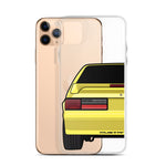 87-93 Yellow Hatchback iPhone Case (Rear) - 5ohNation