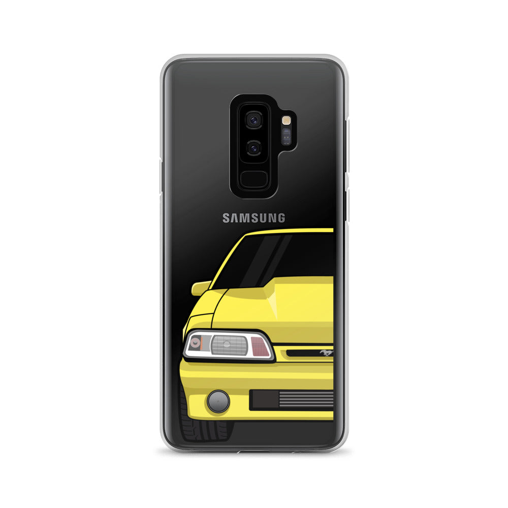 87-93 Yellow Foxbody Samsung Case (Front) - 5ohNation