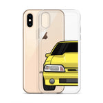 87-93 Yellow Foxbody iPhone Case (Front) - 5ohNation