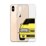 87-93 Yellow Foxbody iPhone Case (Front) - 5ohNation