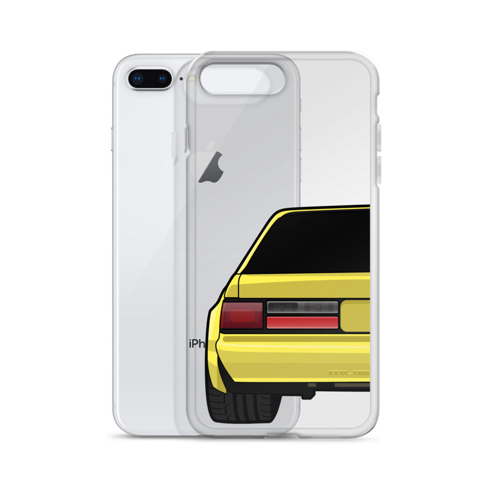 88-93 Notchback Yellow iPhone Case (Rear) - 5ohNation