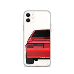 87-93 Red Hatchback iPhone Case (Rear) - 5ohNation