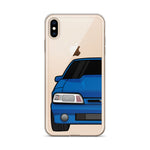 87-93 Blue Foxbody iPhone Case (Front) - 5ohNation