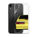 87-93 Yellow Hatchback iPhone Case (Rear) - 5ohNation