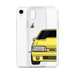 87-93 Yellow Foxbody iPhone Case (Front) - 5ohNation