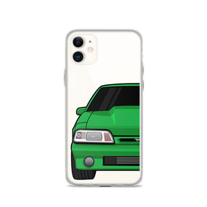 87-93 Green Foxbody iPhone Case (Front) - 5ohNation
