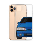 87-93 Blue Foxbody iPhone Case (Front) - 5ohNation