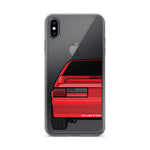 87-93 Red Hatchback iPhone Case (Rear) - 5ohNation