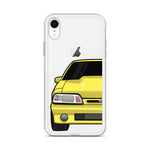 87-93 Yellow Foxbody iPhone Case (Front) - 5ohNation