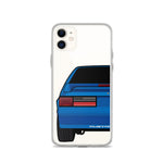 87-93 Blue Hatchback iPhone Case (Rear) - 5ohNation