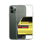 87-93 Yellow Hatchback iPhone Case (Rear) - 5ohNation