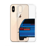 87-93 Blue Hatchback iPhone Case (Rear) - 5ohNation